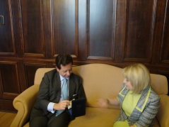 28 September 2011 National Assembly Speaker Prof. Dr Slavica Djukic-Dejanovic receives the Spanish Ambassador, H.E. Íñigo de Palacio España in a farewell visit